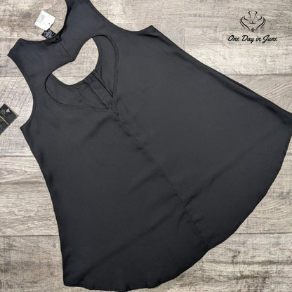 Grass Collection Sheer Button Front Tank Top Size S
