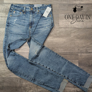 AG Adriano Goldschmied The Sophia High Waist Skinny Jeans Distressed NWT Size 4
