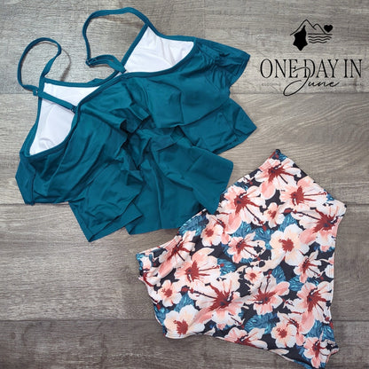 Charmo High Waist Flounce Bikini Swimsuit Size M