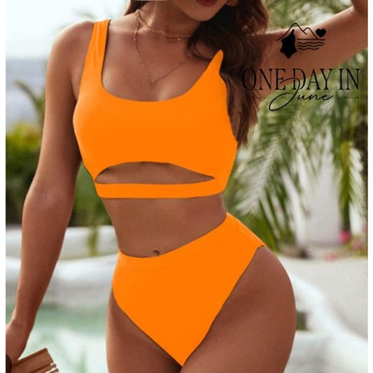 Blooming Jelly Crop Bikini Swimsuit Size L