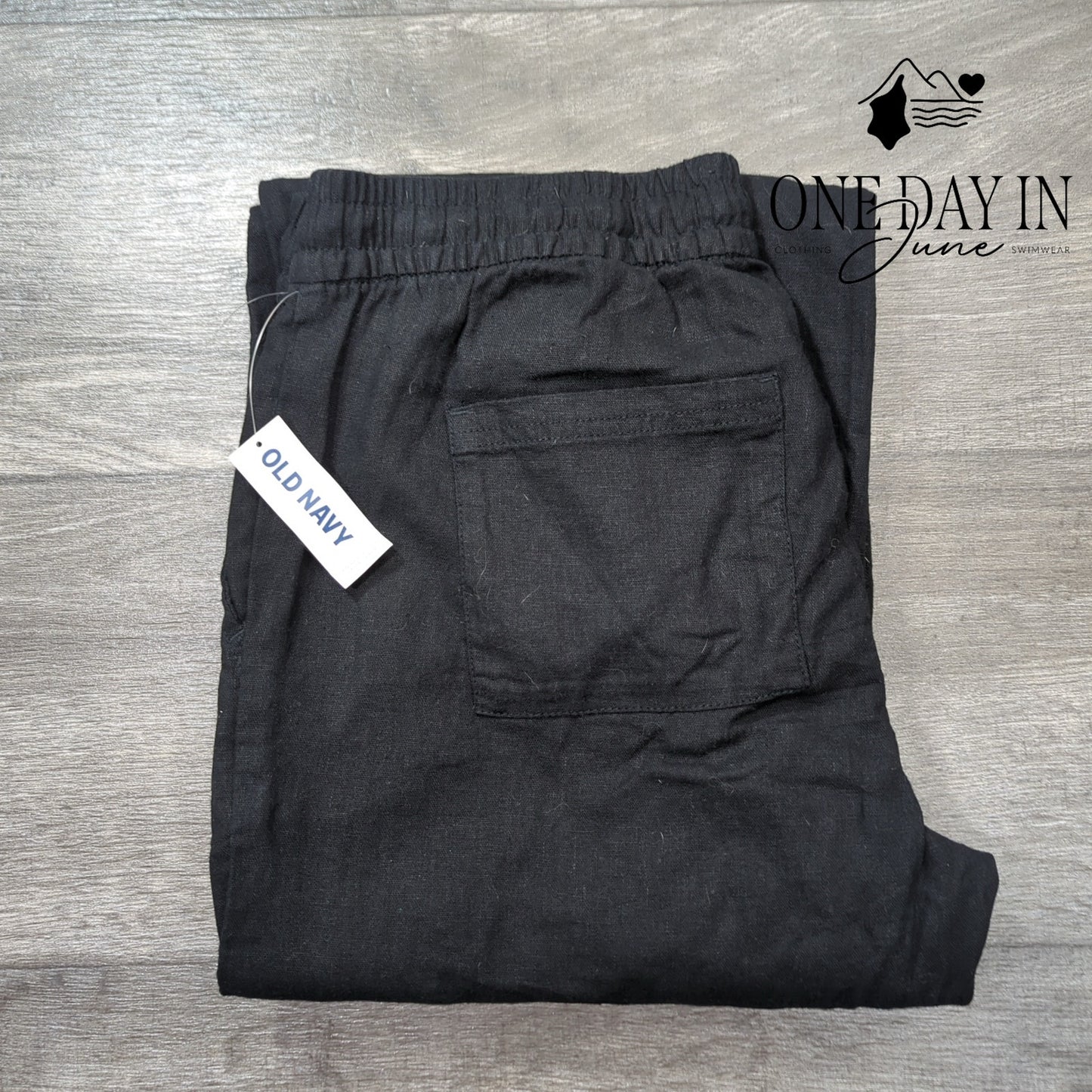 Old Navy Linen Wide Leg Drawstring Pants Size S