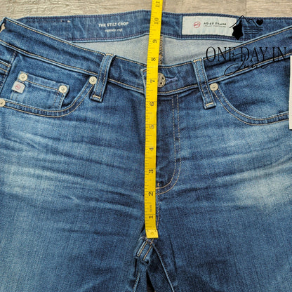 AG Adriano Goldschmied The Stilt Crop Cigarette Jeans Blue NWT $215 Size 4 (27)