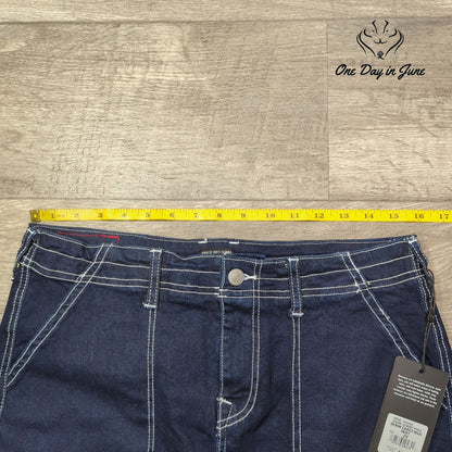 True Religion Denim Cargo Maxi Skirt Dark Wash Body Rinse NWT Size 29 (8)