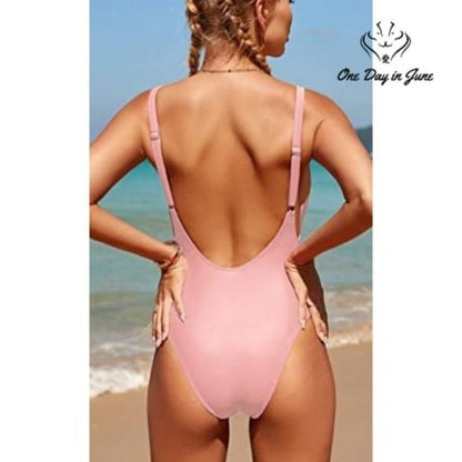 Prettygarden U Neck One Piece Swimsuit Size M