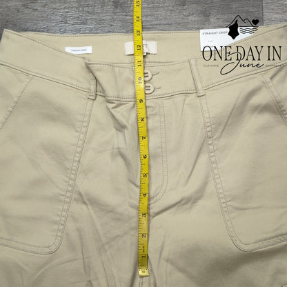 Loft Mid Rise Straight Crop Pants Size 12