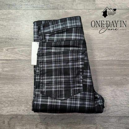AG Adriano Goldschmied Farrah High Rise Skinny Plaid Jeans NWT Size 4 (27)