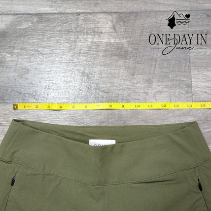 Orvis Wonder Ripstop Wide Leg Crop Pants Tarragon Green NWT Size 4