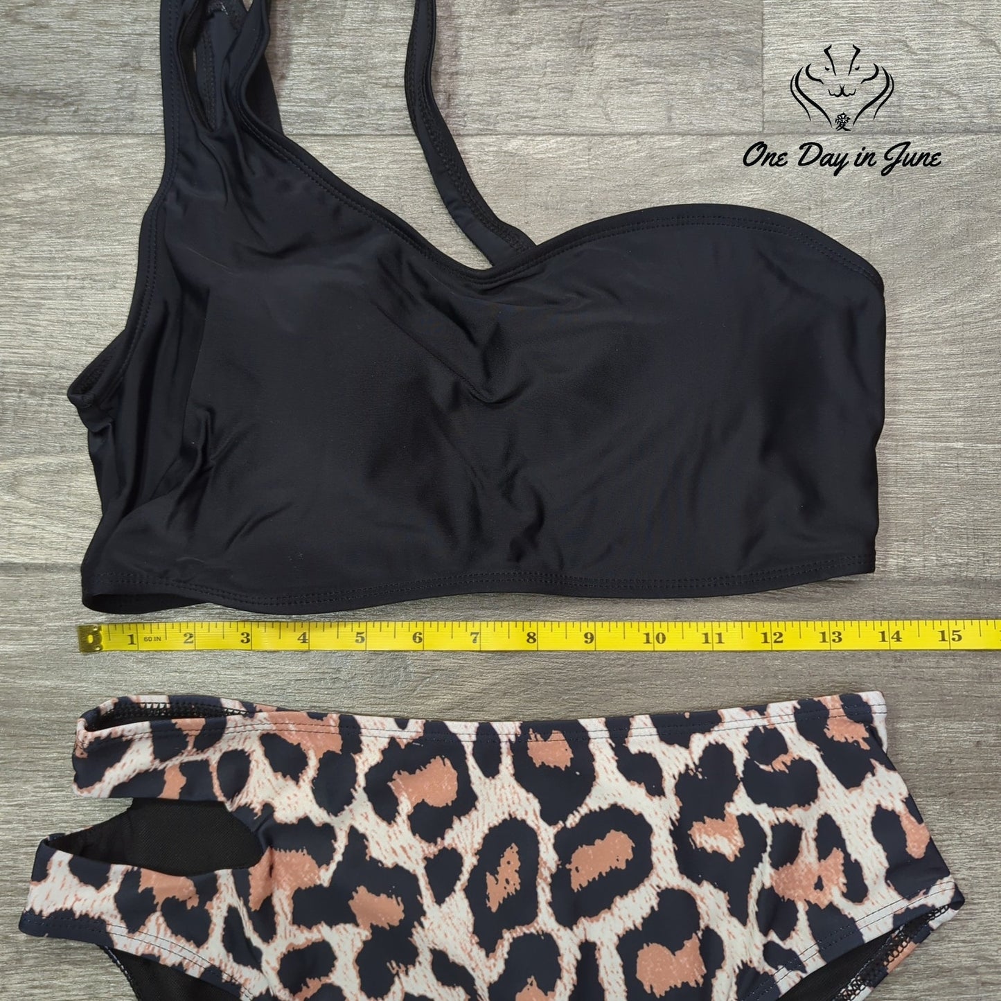 Jodimitty One Shoulder Bikini Swimsuit Size L