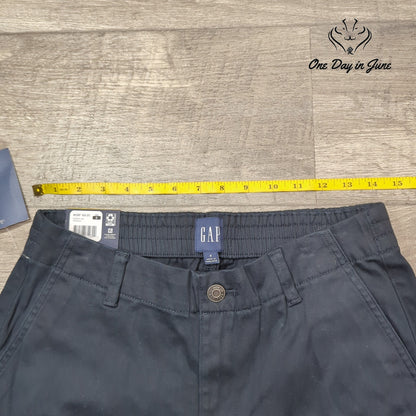 Gap Classic Twill Chino Pants Black Straight Leg Women's NWT Size 8