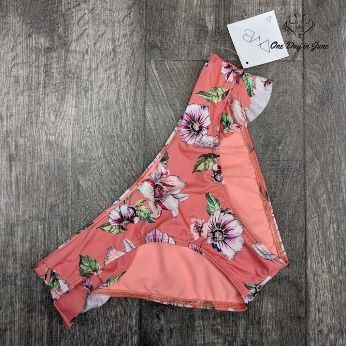 Vicious Young Babes Ruffled Full Coverage Bikini Bottom Swimsuit Size XS