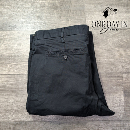 Banana Republic Lived-In Chino Slim Fit Pants Men's Black NWT Size 40X32
