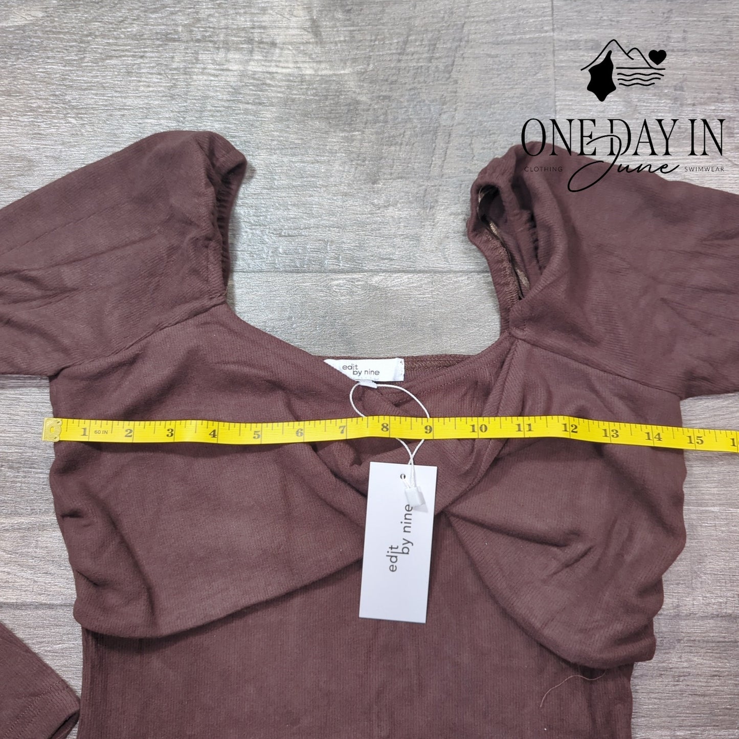 Edit by Nine Long Sleeve Bodycon Ribbed Mini Dress Size M