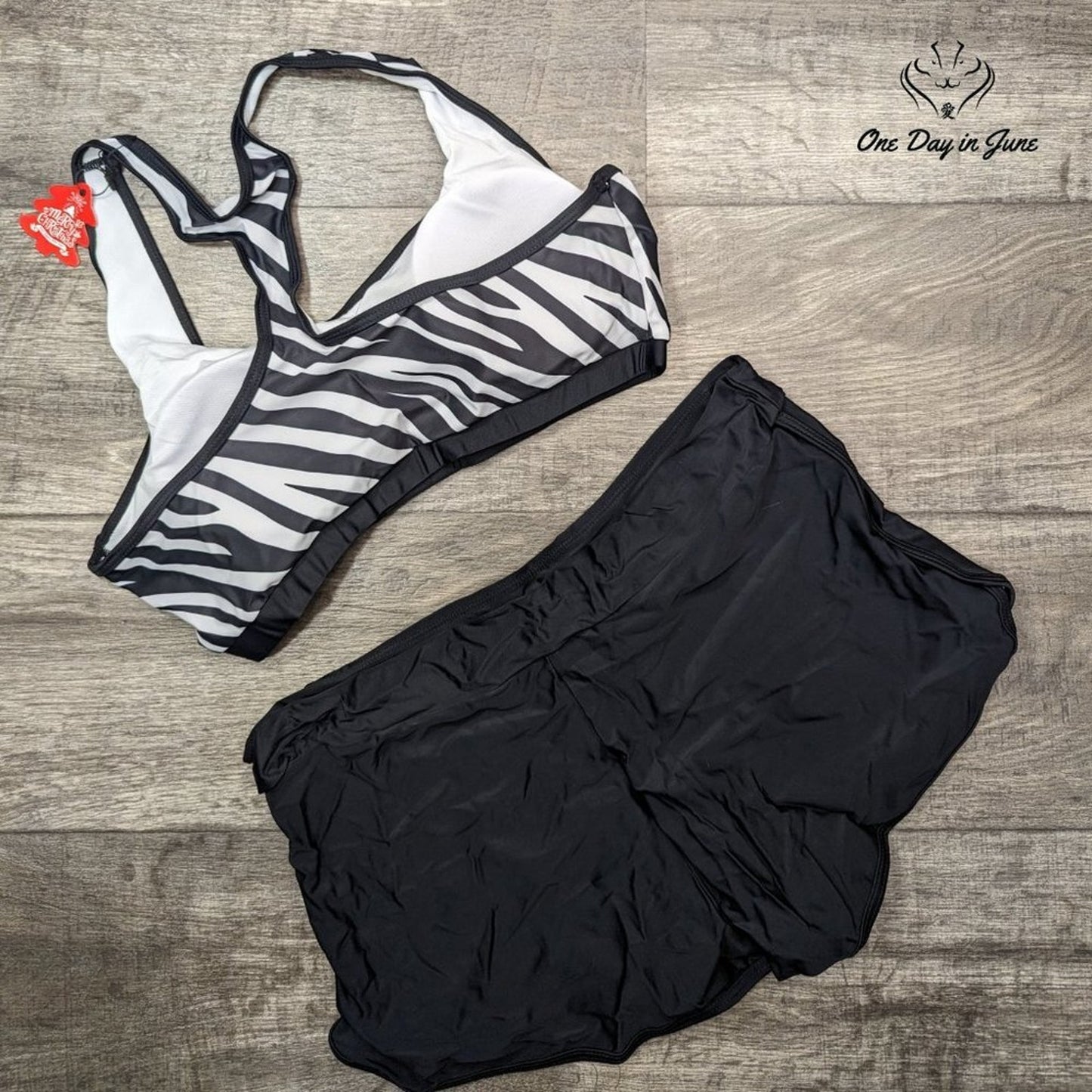 ODIJ Racerback Crop Top Boy Short Bikini Size L