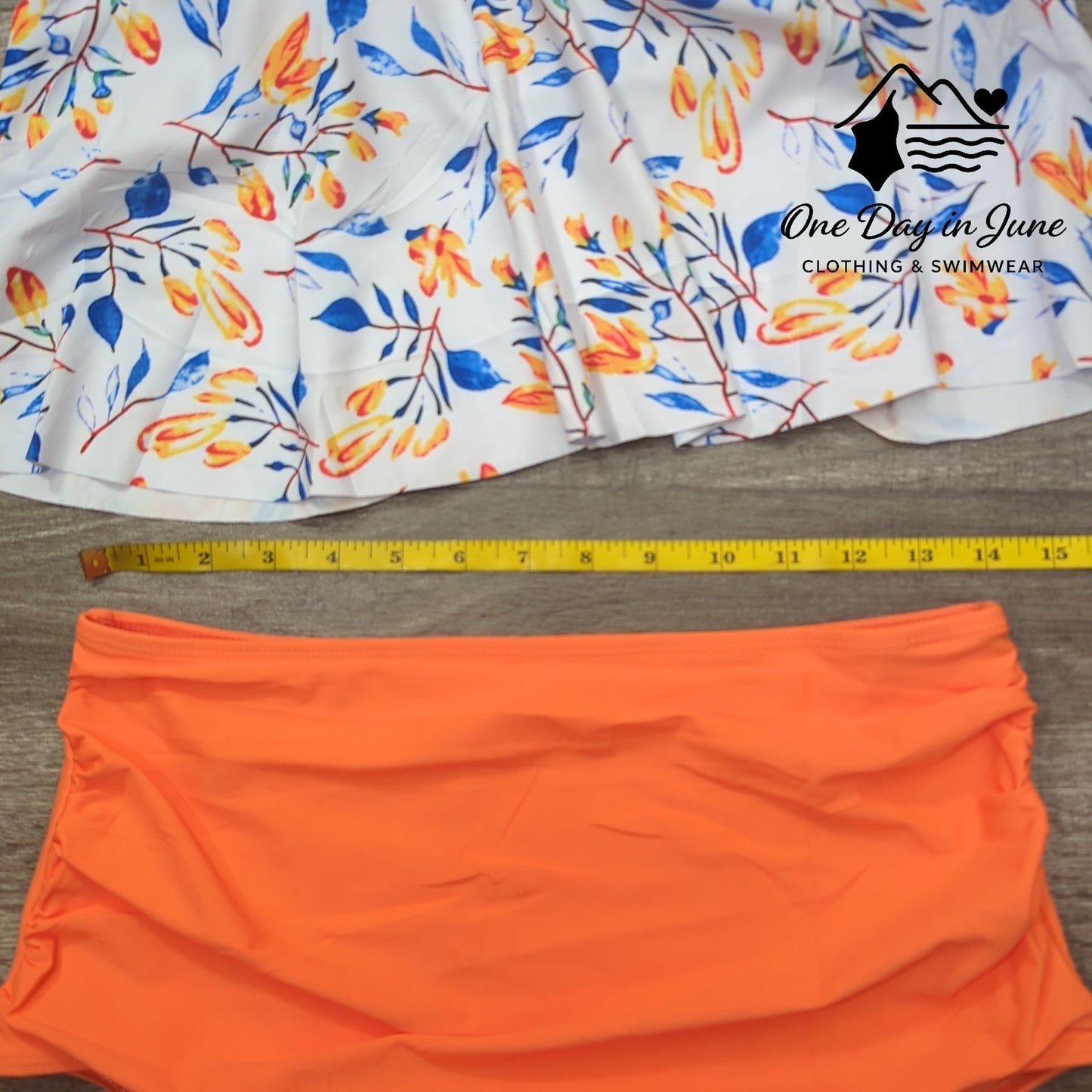 Charmleaks High Waist Flounce Floral Bikini Swimsuit Size L