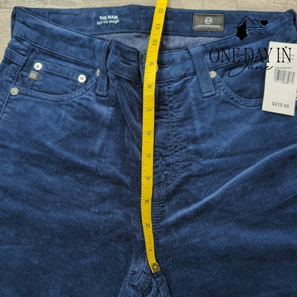 AG Adriano Goldschmied The Mari High Rise Straight Corduroy Pants NWT Size 4