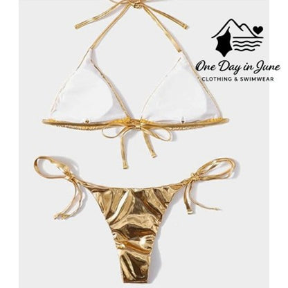 Charmleaks Triangle Tie Side Bikini Swimsuit Size 0XL