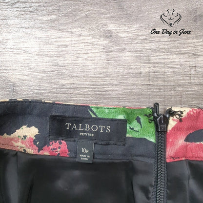 Talbots Petite Floral Skirt Size 10P