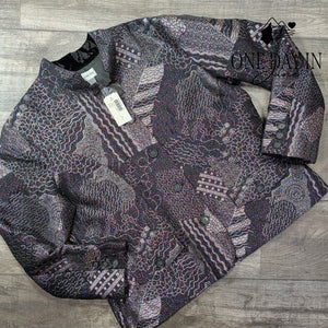 Chico's Festive Shimmer Lizbeta Jacket Metallic Brocade NWT Size Chico''s 3 (16)