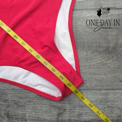 Sporlike One Shoulder Tie Back One Piece Swimsuit Size S