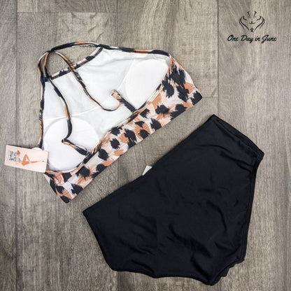 Charmleaks High Neck Halter Bikini Swimsuit Size S