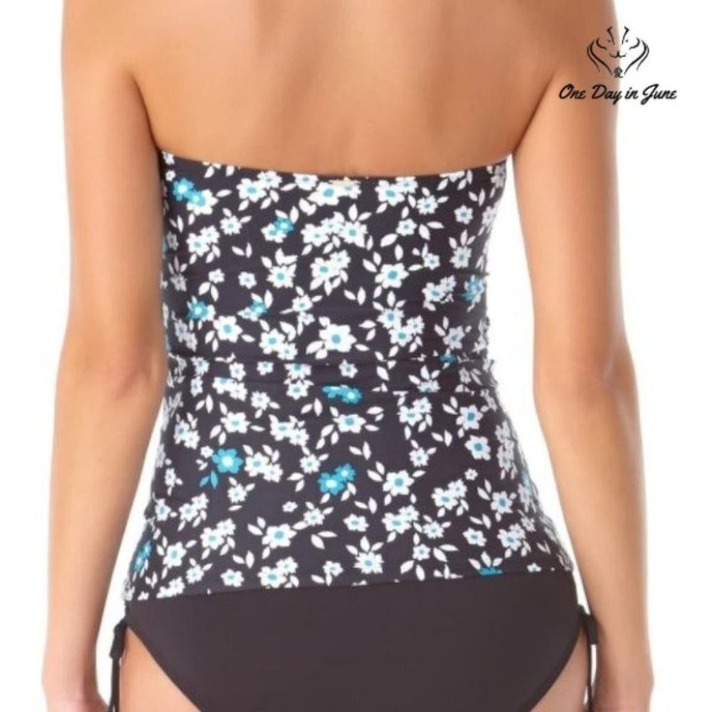 Anne Cole Twist Front Bandeau Tankini Top Size XS
