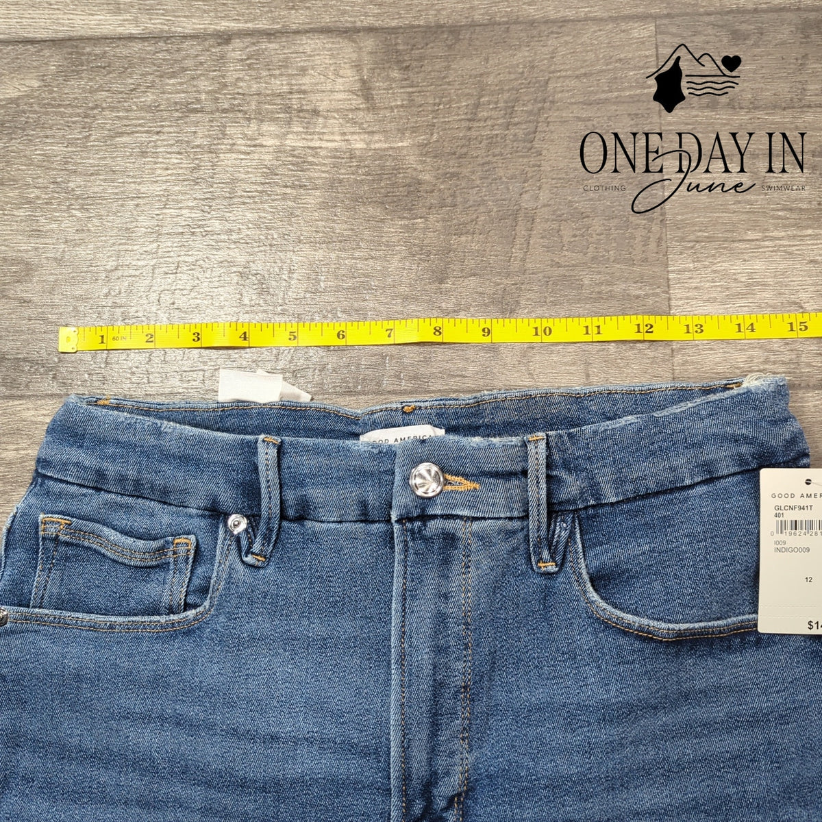 Good American Good Legs Crop Distressed Skinny Jeans Indigo NWT Size 12