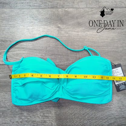 Ocean Blues Twist Front Tie Back Bikini Top Size L