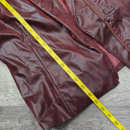 Erin London Faux Leather Zip Front Vest Size M