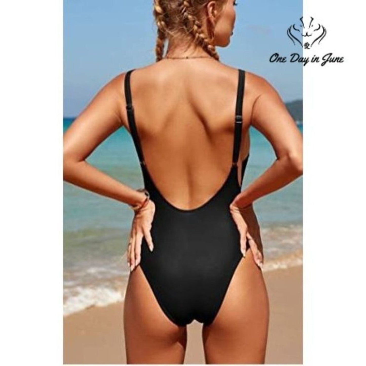 Prettygarden U Neck One Piece Swimsuit Size L