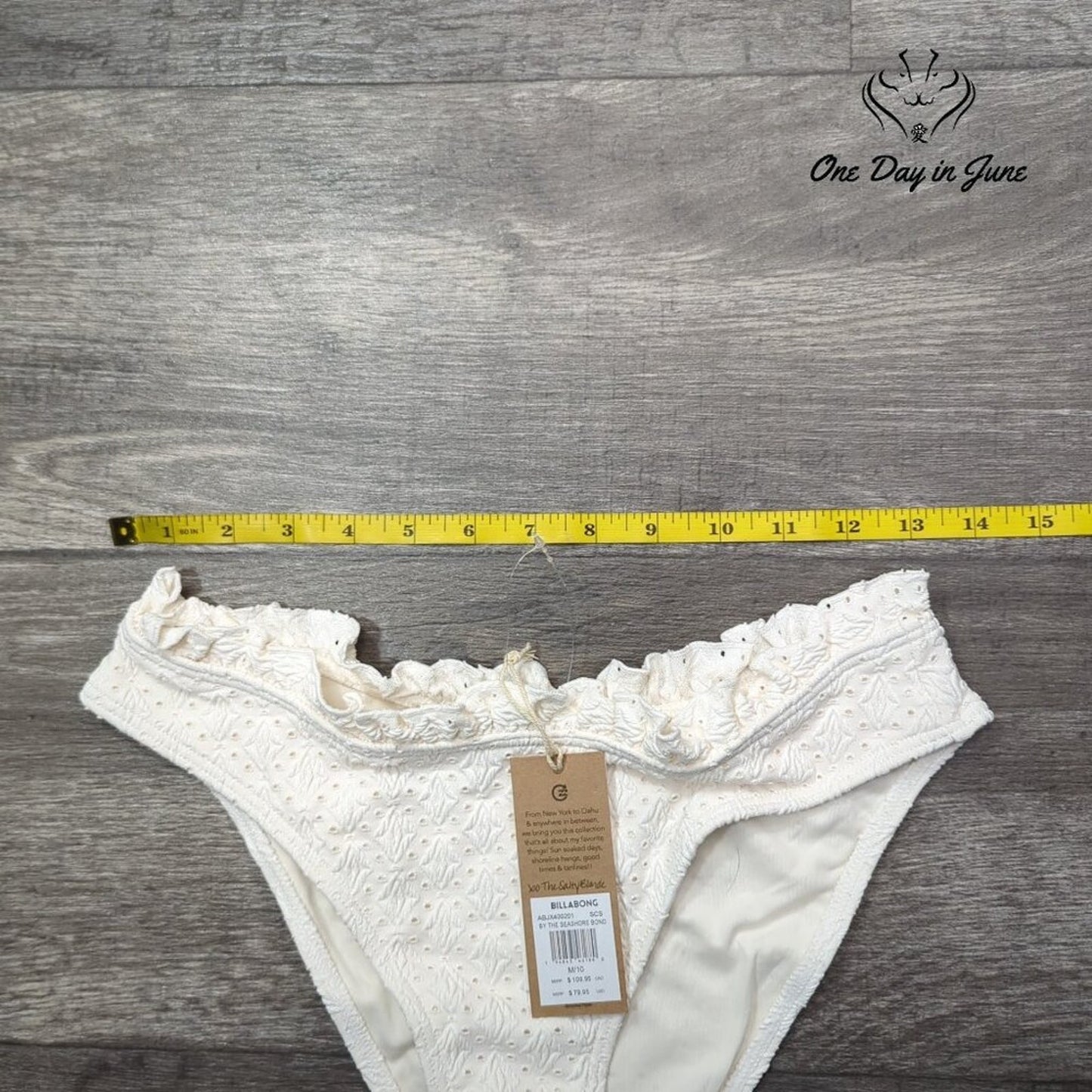Billabong Salty Blonde By The Seashore Bondi Bikini Bottom NWT $79.95 Size M
