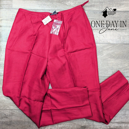 Ann Taylor Silk High Waist Side Zip Dress Pants Size 14