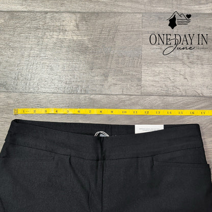 Chico's So Slimming Brigitte Rivet Capri Crop Pants Black NWT Size (10)