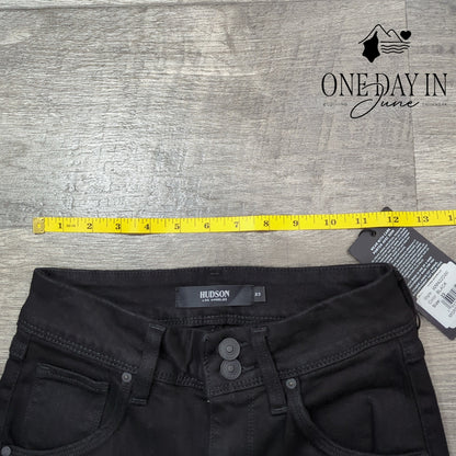 Hudson Collin Mid Rise Skinny Jeans Black Size NWT $205 Size 23 (00)