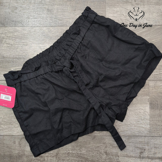 Isabel Maternity by Ingrid & Isabel Tie Waist Casual Linen Shorts Size M