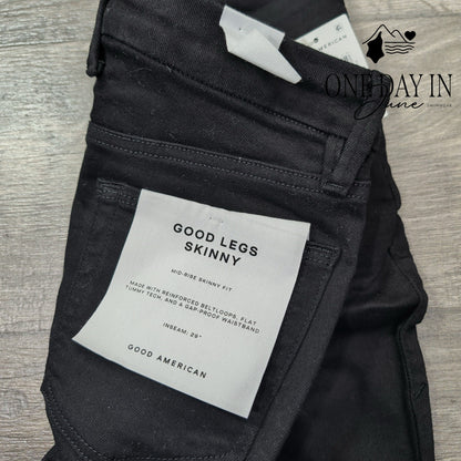 Good American Good Legs Skinny Jeans Black NWT MSRP $148 Size 6 (28)