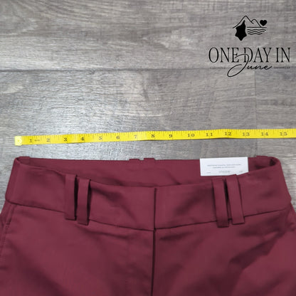 Chico's Sateen Cargo Pants Blackcurrant Burgundy NWT Size Chico's 0 (4)