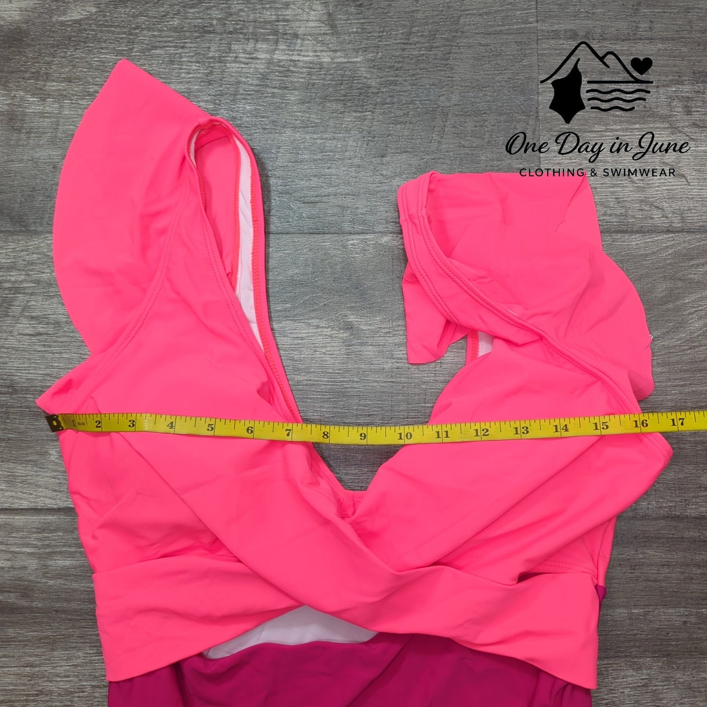 B2Prity Plus Size Ruffle Cross Front Cut Out One Piece Swimsuit Size 2XL