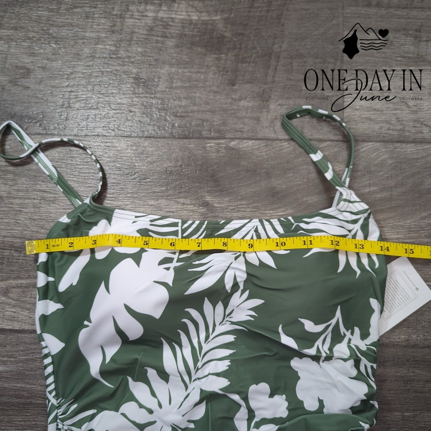 Eomenie Tropical Tummy Control One Piece Swimsuit Size M
