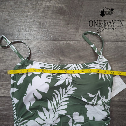 Eomenie Tropical Tummy Control One Piece Swimsuit Size M