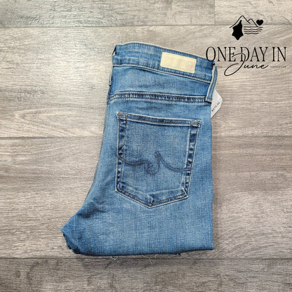 AG Adriano Goldschmied Farrah Skinny Ankle High Rise Raw Hem NWT $215 Size 4 (27
