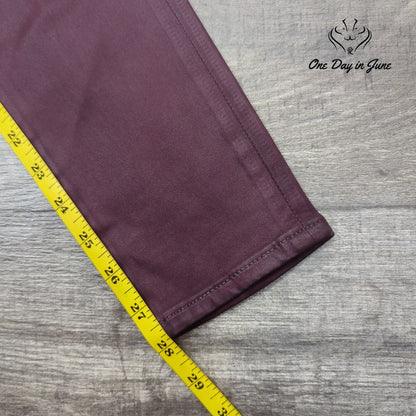 Joe's Jeans The Charlie High Rise Skinny Ankle Coated Burgundy NWT Size 24 (0)