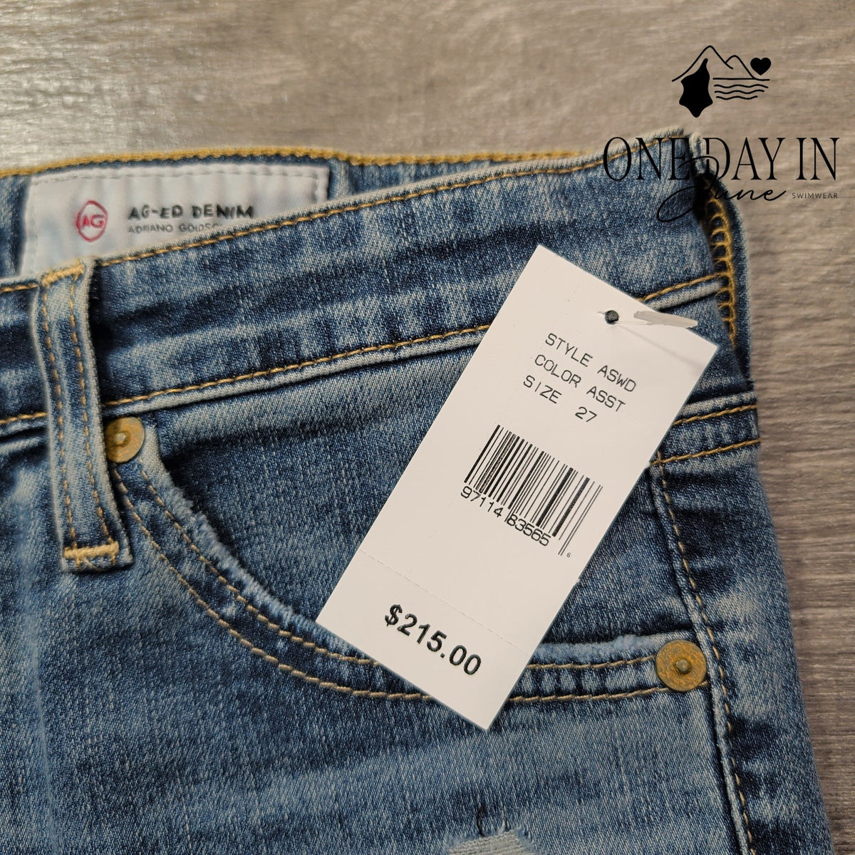 AG Adriano Goldschmied The Sophia High Rise Skinny Jeans Blue NWT Size 4 (47)