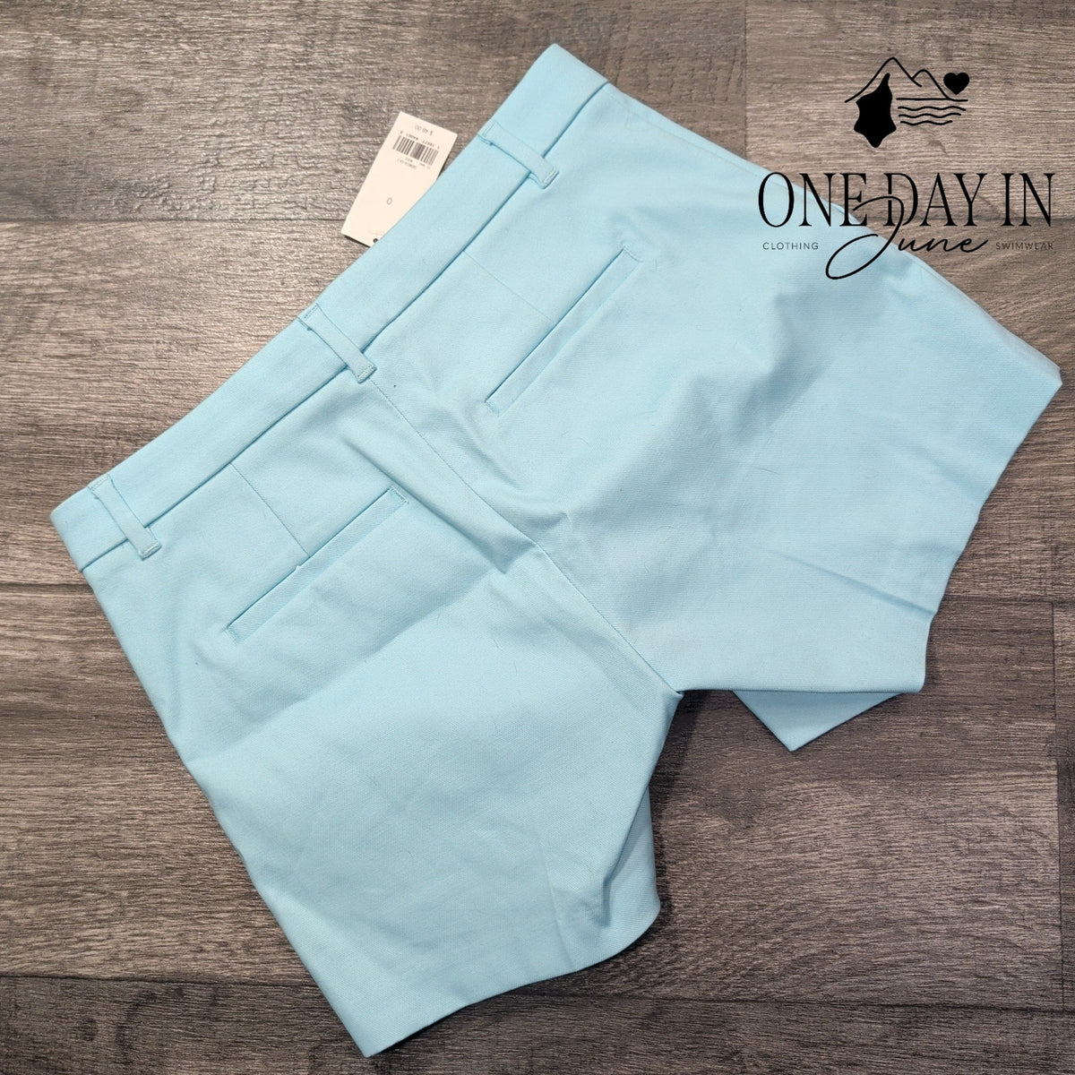 Banana Republic Flat Front Tailored Shorts Light Aqua Blue NWT Size 0