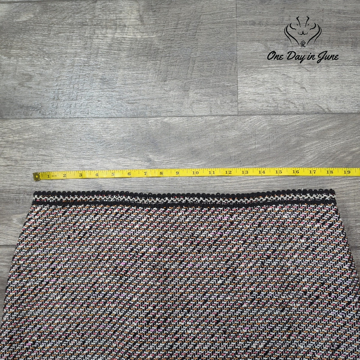 Talbots Petite Tweed Pencil Skirt Black White Multicolor Textured Size 14P