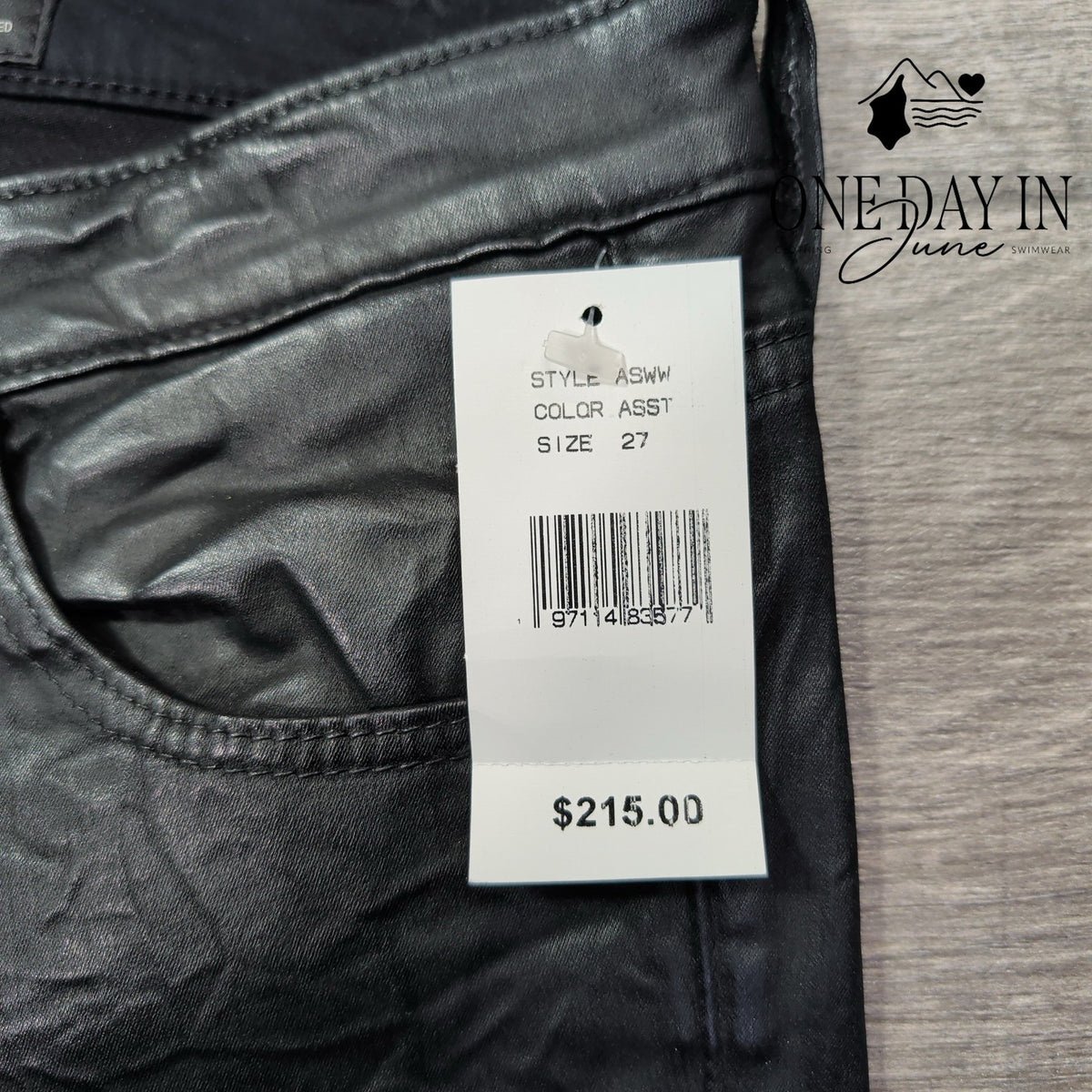 AG Adriano Goldschmied The Legging Ankle Faux Leather Jeans NWT Size 4 (27)