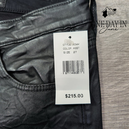 AG Adriano Goldschmied The Legging Ankle Faux Leather Jeans NWT Size 4 (27)