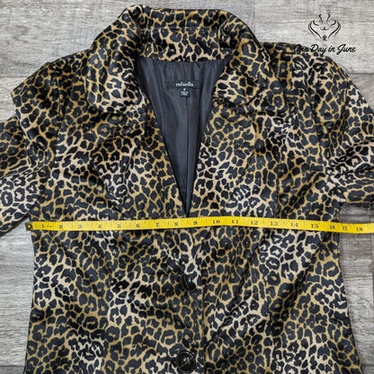 Rafaella Leopard Print 2 Button Blazer Style Jacket Size 6