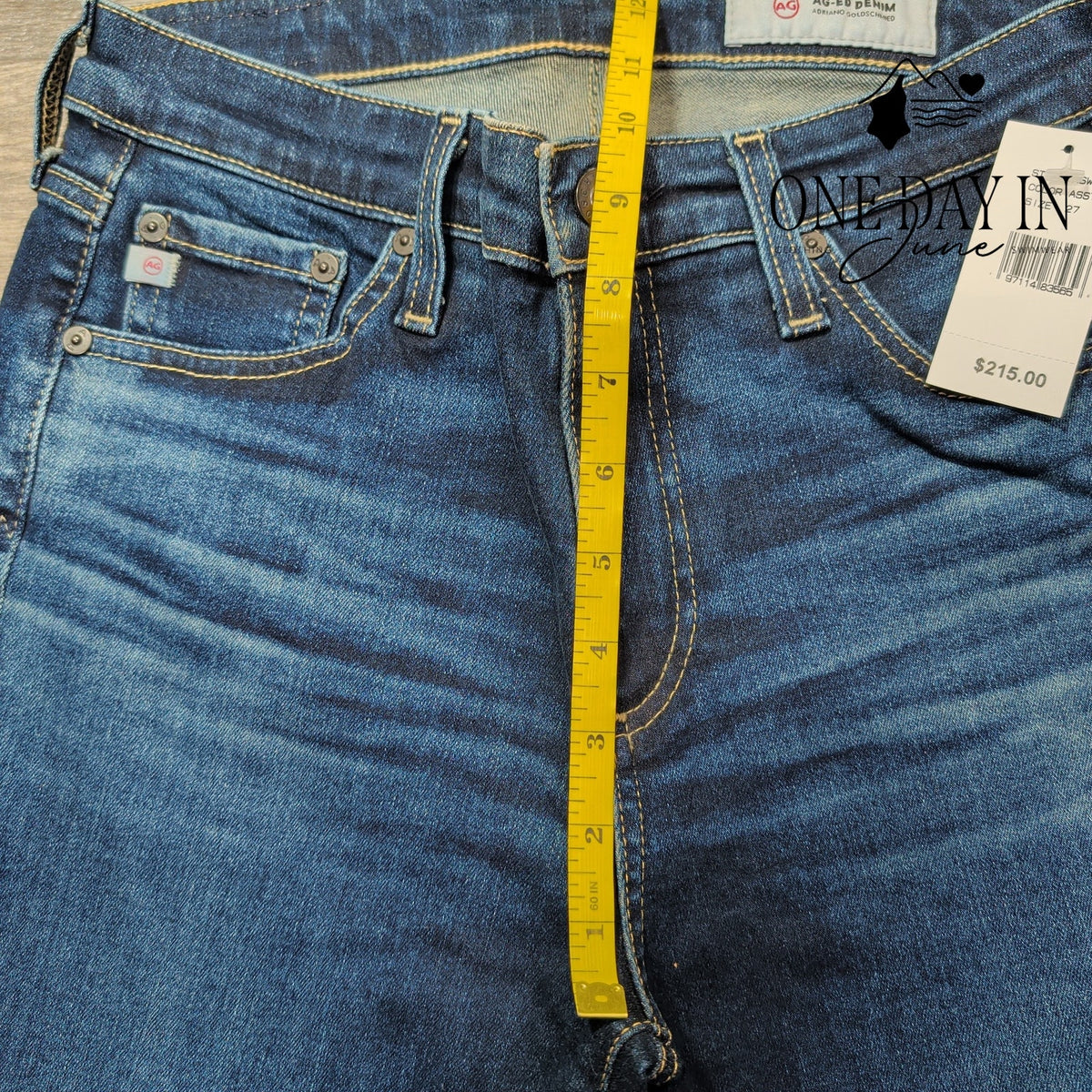 AG Adriano Goldschmied Straight Leg Jeans Dark Wash Blue NWT $215 Size 4 (27)
