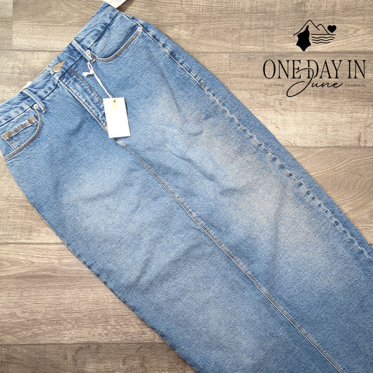 Good American Denim Maxi Skirt Size 4