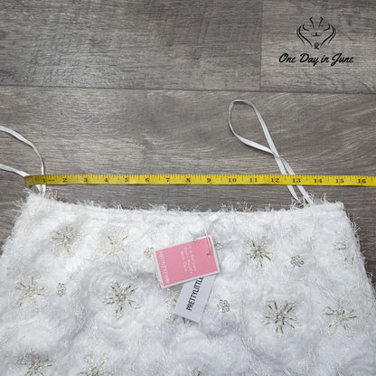 Prettylittlethings Embroidered Eyelash Mini Skirt Size 8